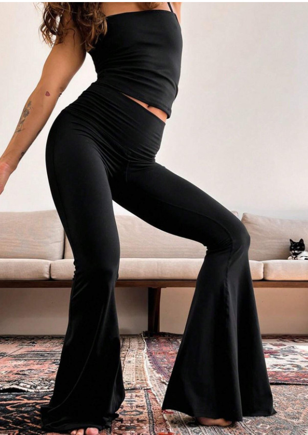 CZARNE LEGGINSY DZWONY