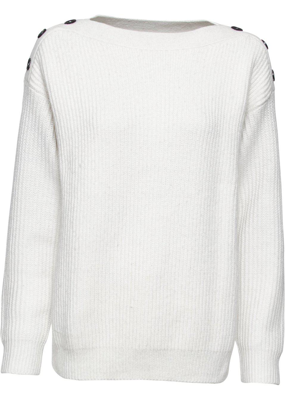 SWETER DAMSKI ŁÓDKA LUŹNY DŁUGI RĘKAW