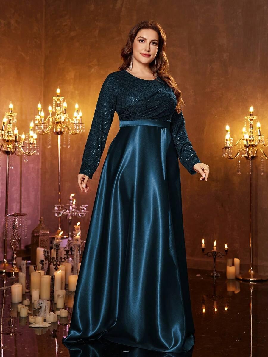 niebieska maxi sukienka