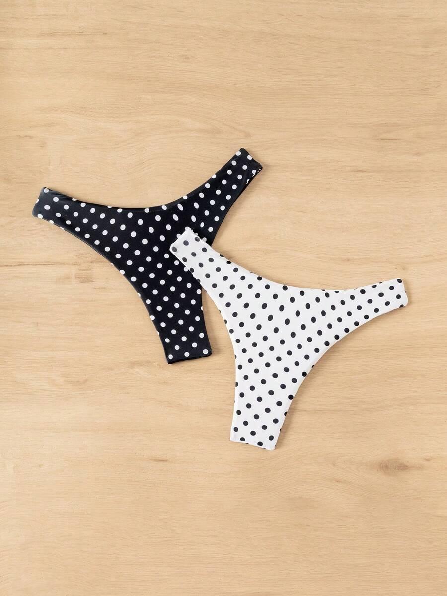 DÓŁ OD BIKINI WZÓR GROSZKI 2-PACK