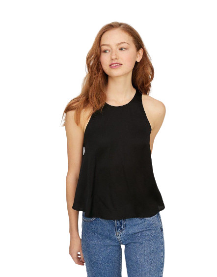 CZARNY TOP CASUAL
