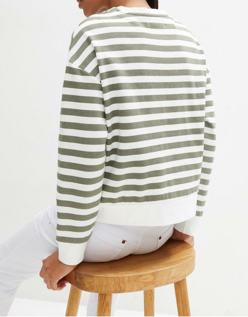 BLUZA W PASKI OVERSIZE DAMSKA 