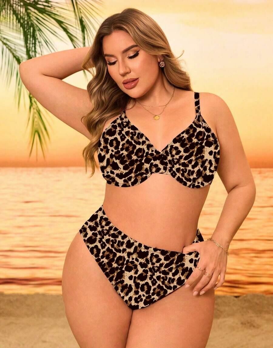 DWUCZĘŚCIOWY STRÓJ KĄPIELOWY ANIMAL PRINT