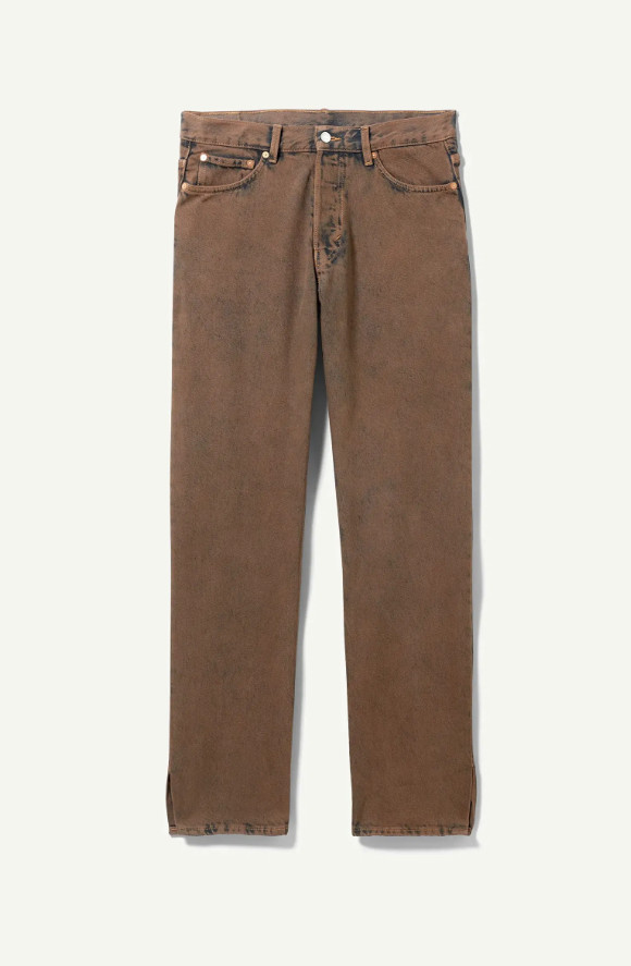 BRĄZOWE SPODNIE JEANS
