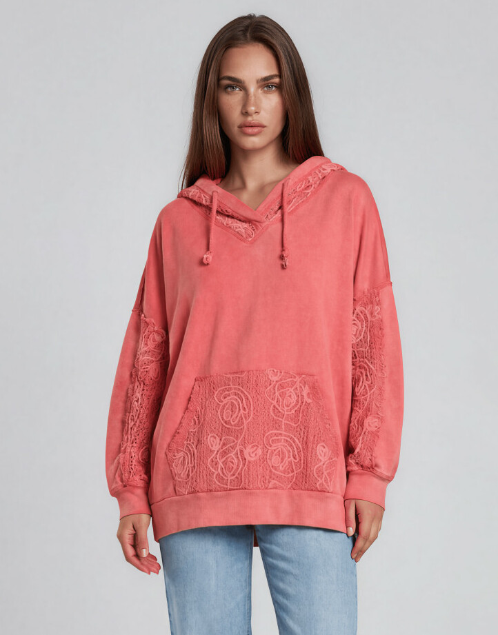 bluza oversize wstawki