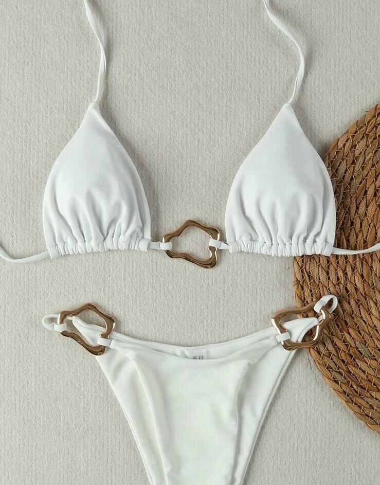 BIAŁA góra od bikini zdobienie