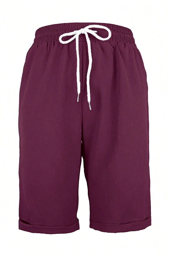 krótkie spodenki wiązanie kieszenie casual