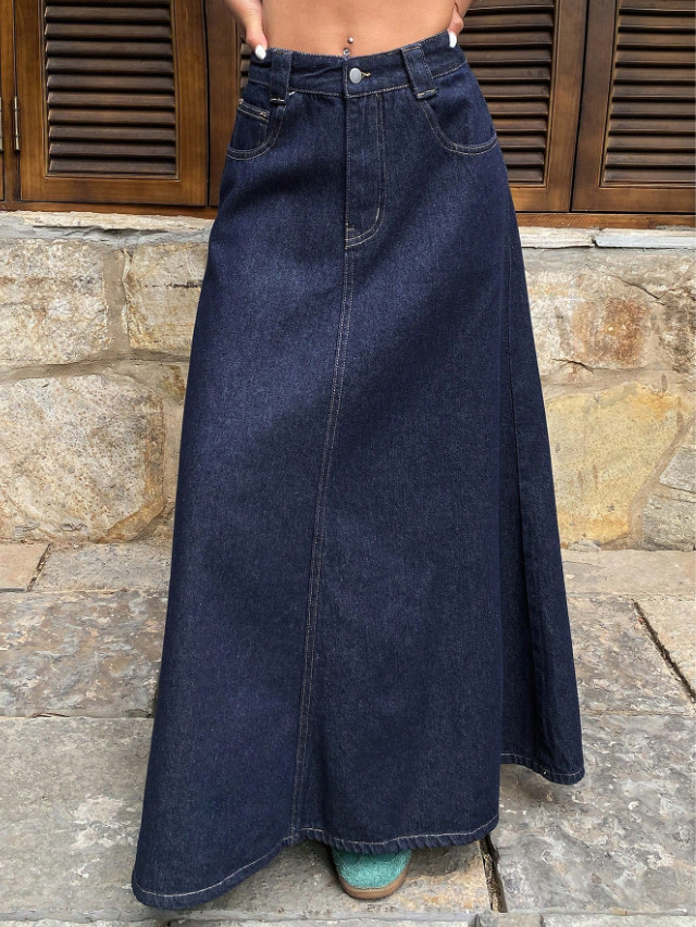 NIEBIESKA SPÓDNICA JEANS 