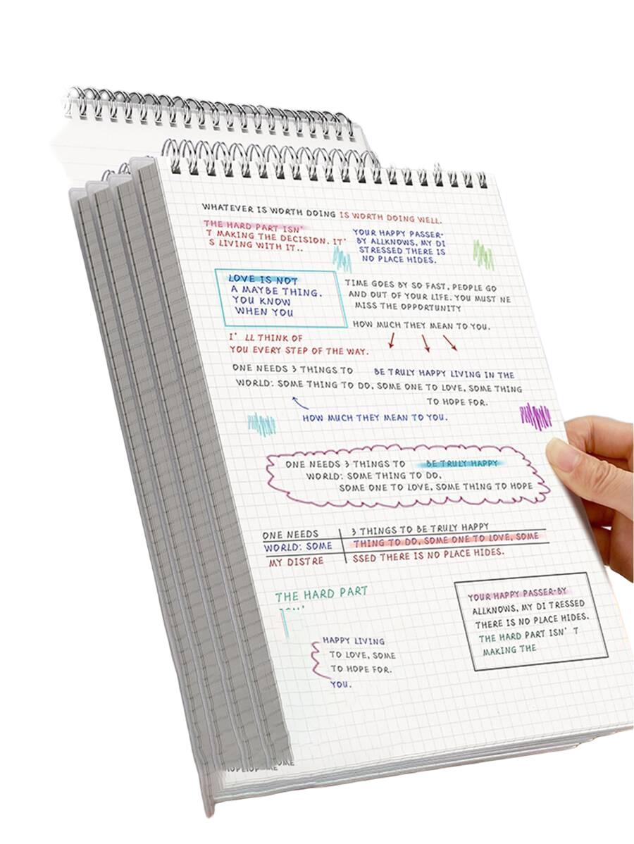 notes w kratkę ze spiralą