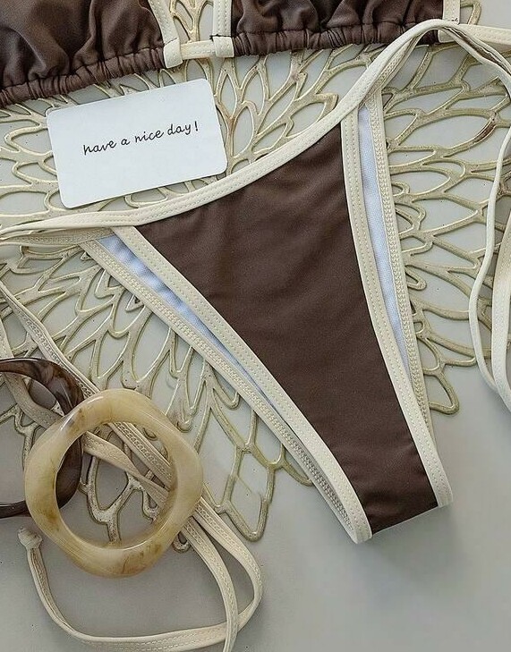 brązowy dół od bikini