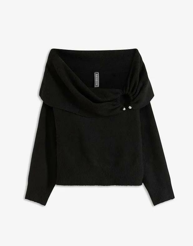 SWETER Z ODKRYTYMI RAMIONAMI