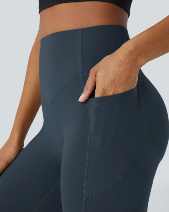 granatowe legginsy sportowe 
