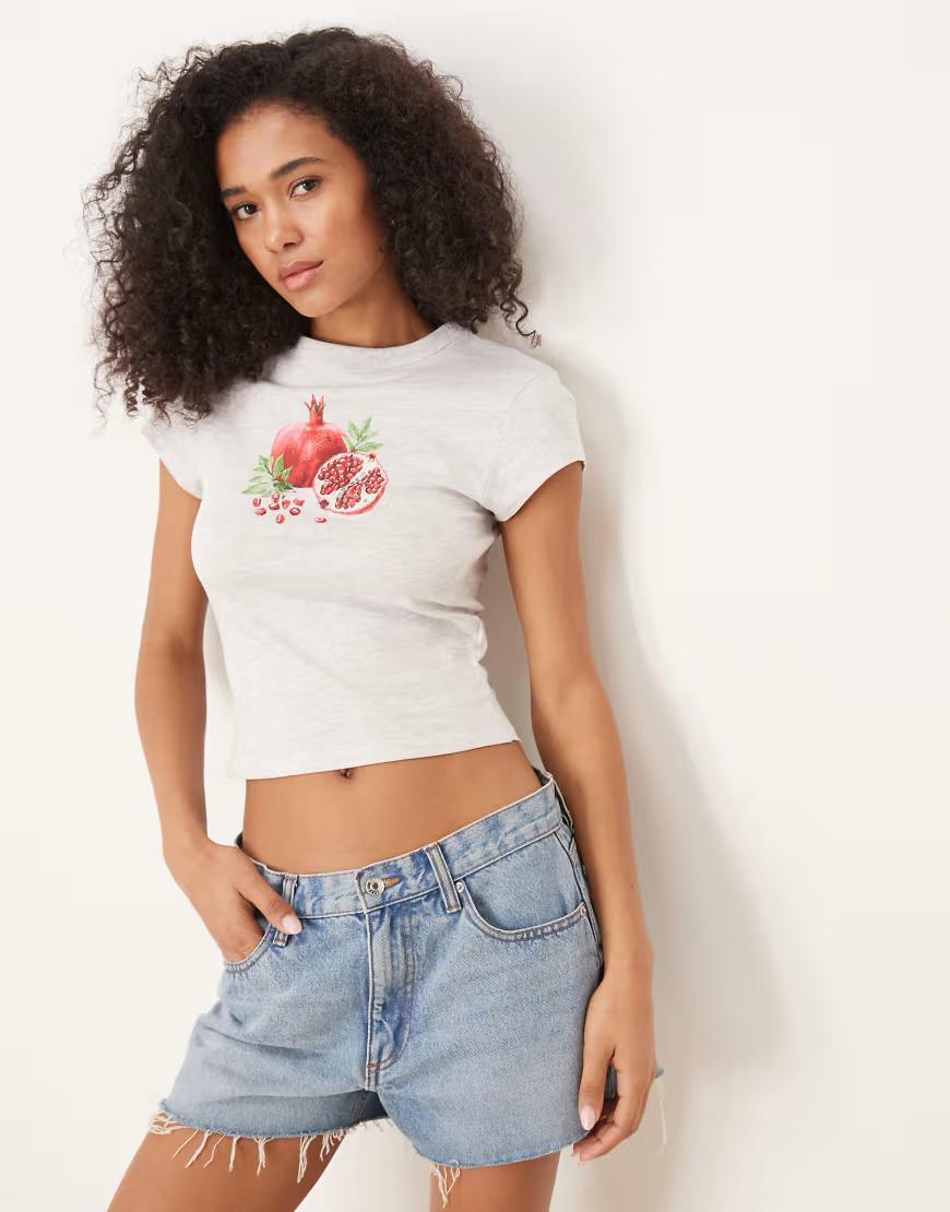 szary top print