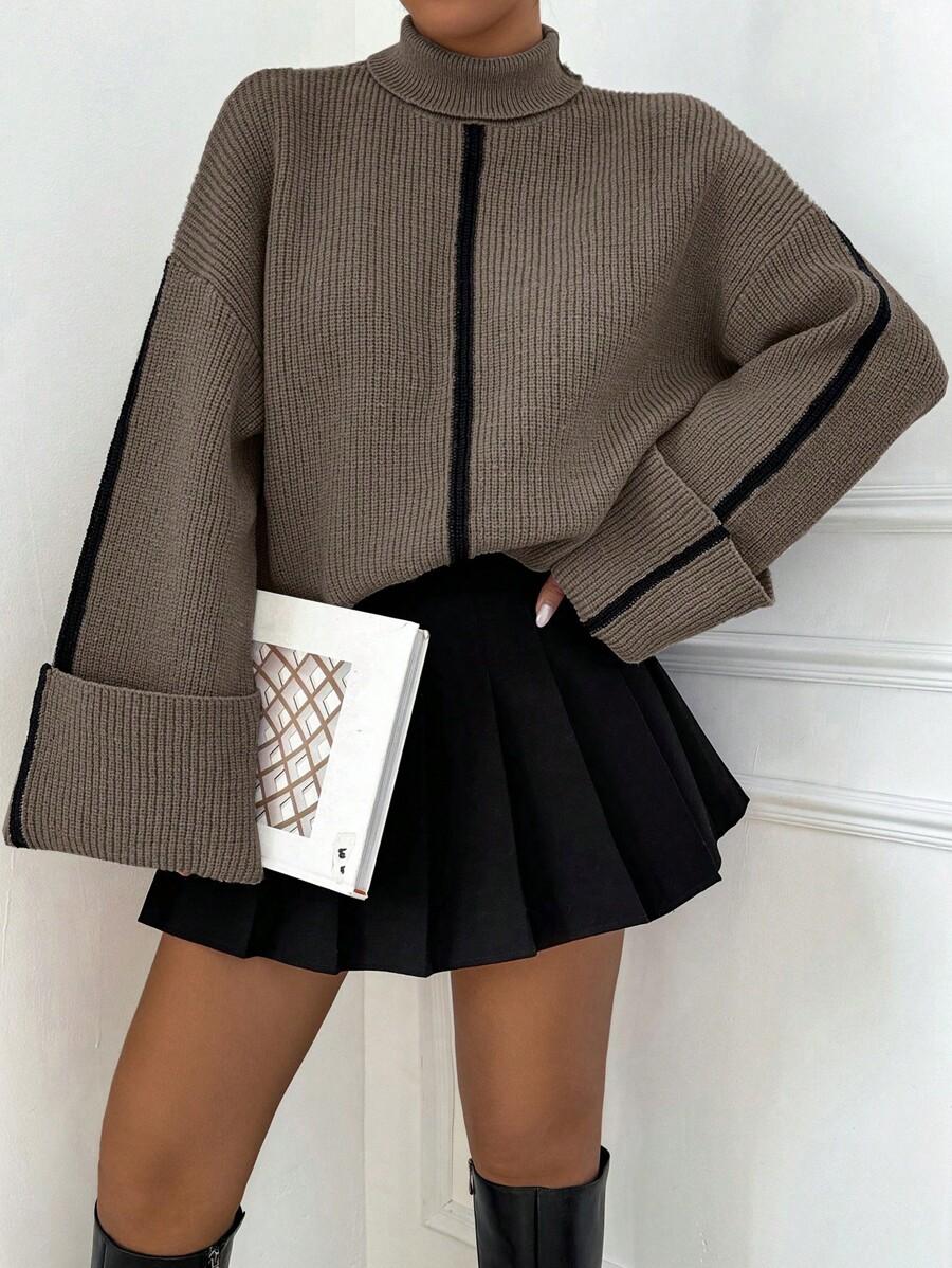 BRĄZOWY SWETER GOLF
