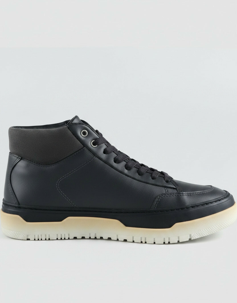 wysokie sznurowane buty sportowe imitacja skóry