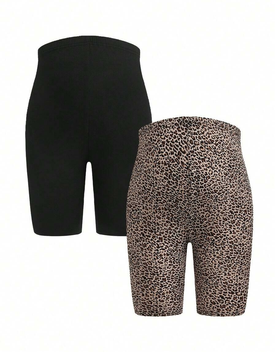 ciążowe regulowane krótkie spodenki legginsy 2-pack