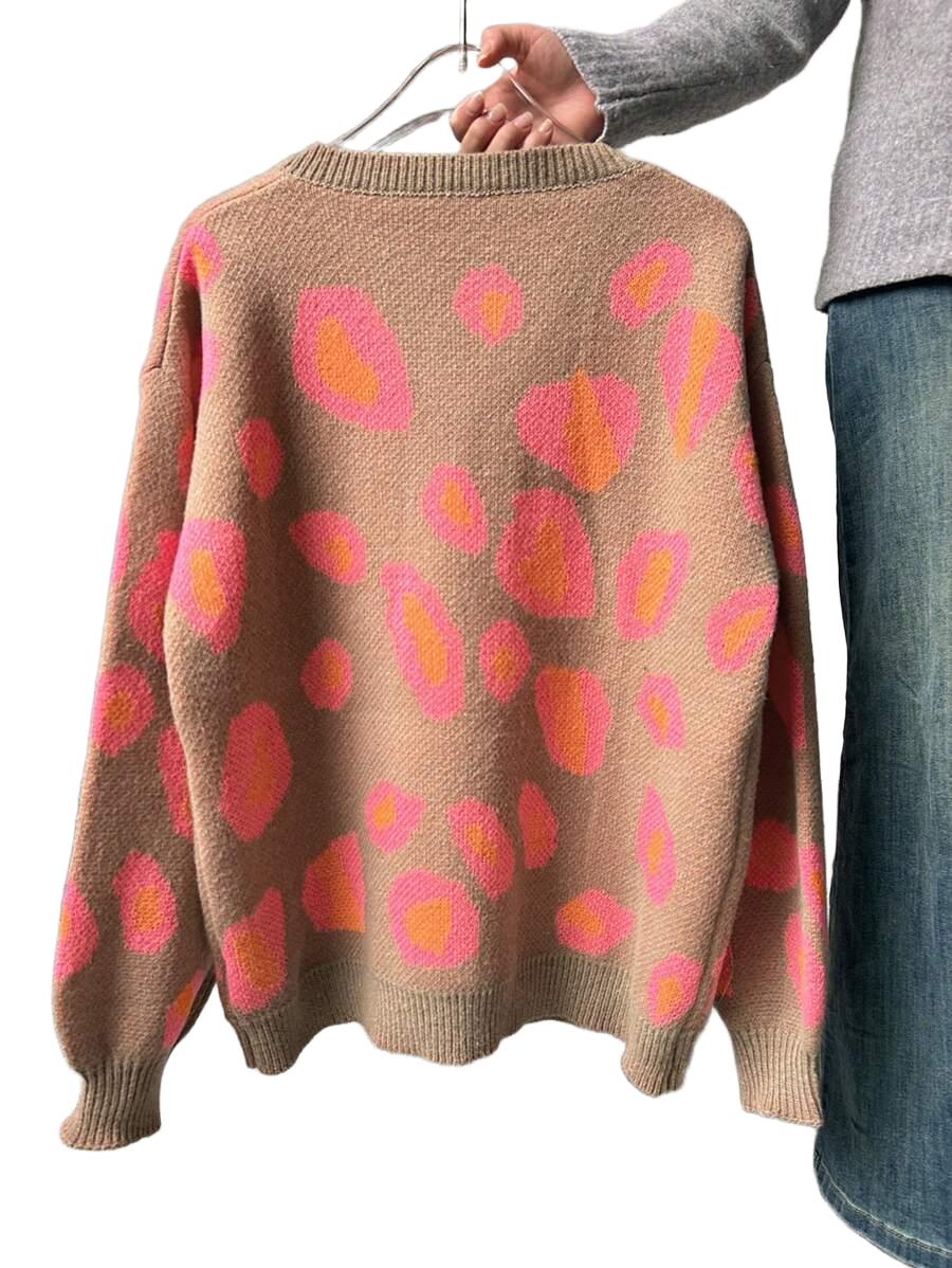 SWETER DAMSKI ZE WZOREM 