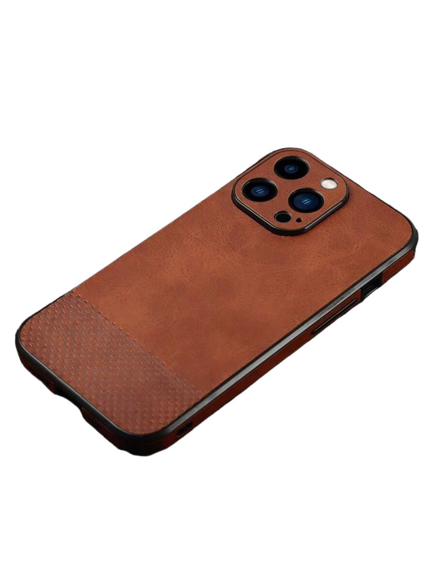 brązowe etui na telefon iphone 14 pro max 