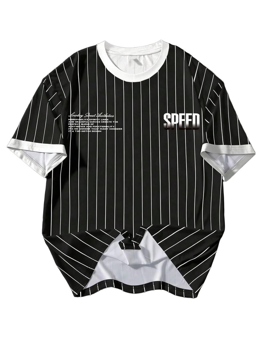 MĘSKI T-SHIRT W PASKI