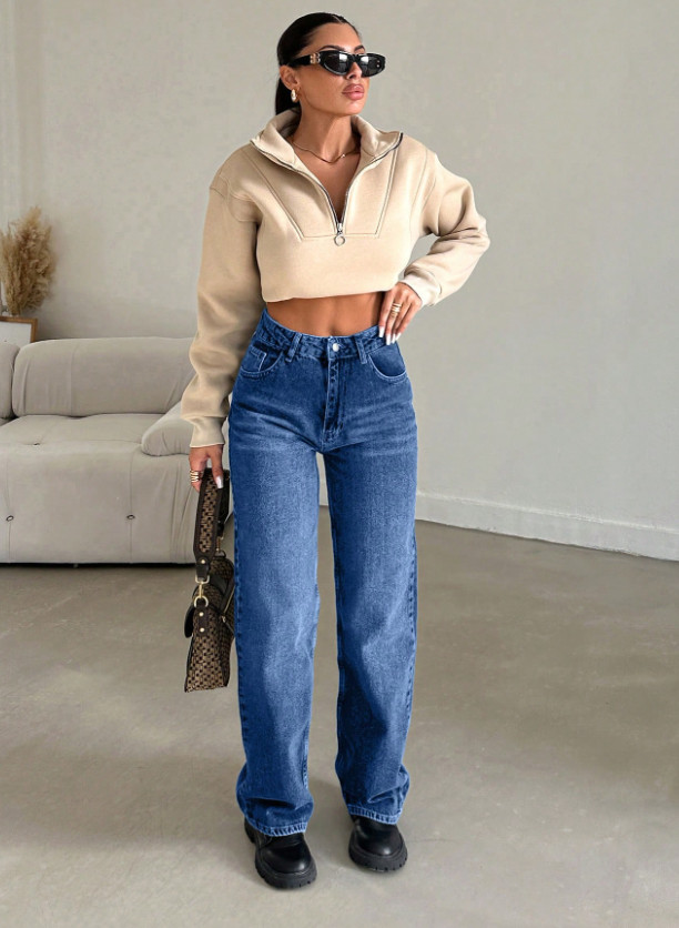 NIEBIESKIE SPODNIE JEANS 