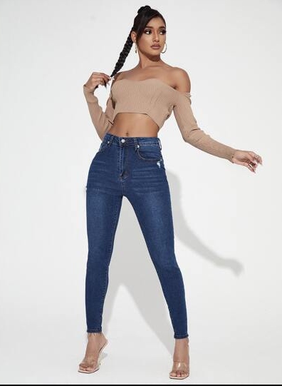 NIEBIESKIE SPODNIE JEANS 