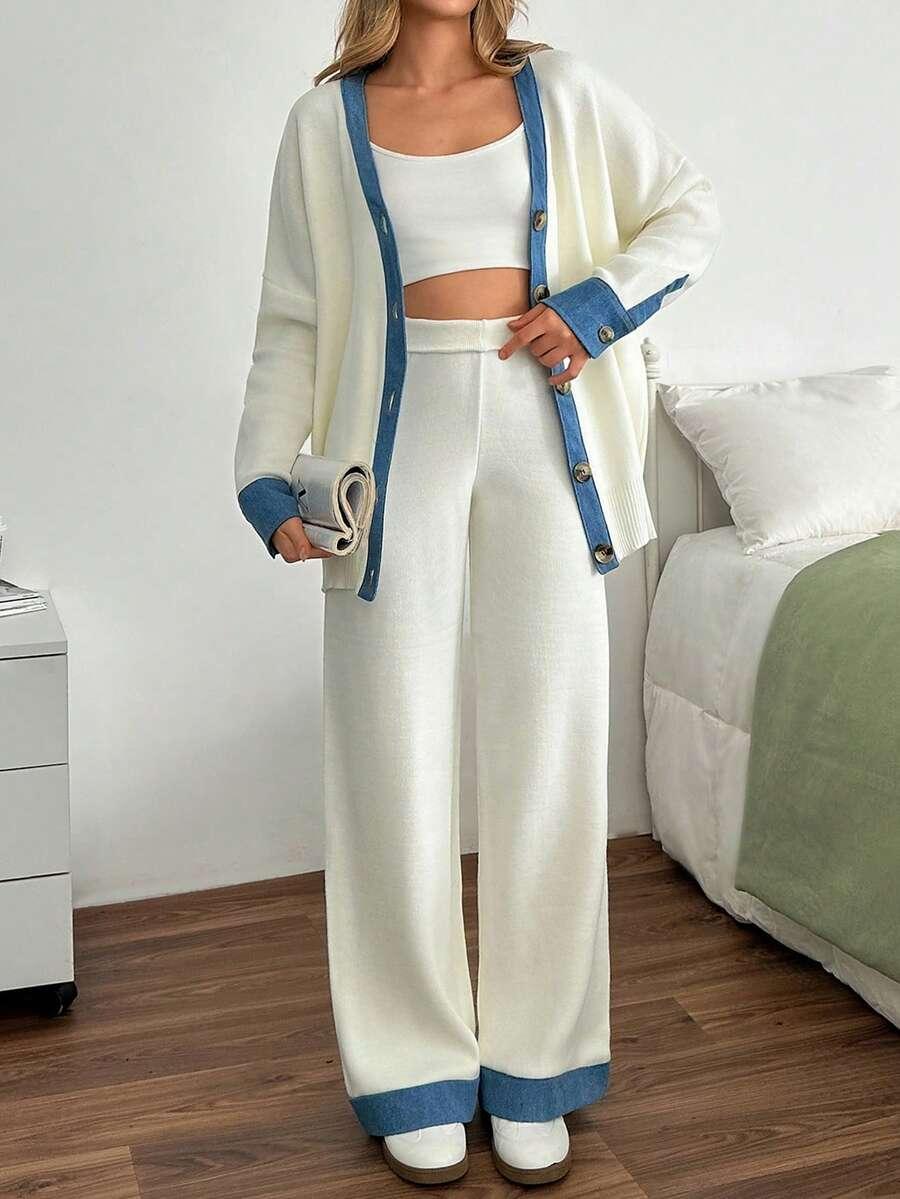 SWETER SPODNIE KOMPLET