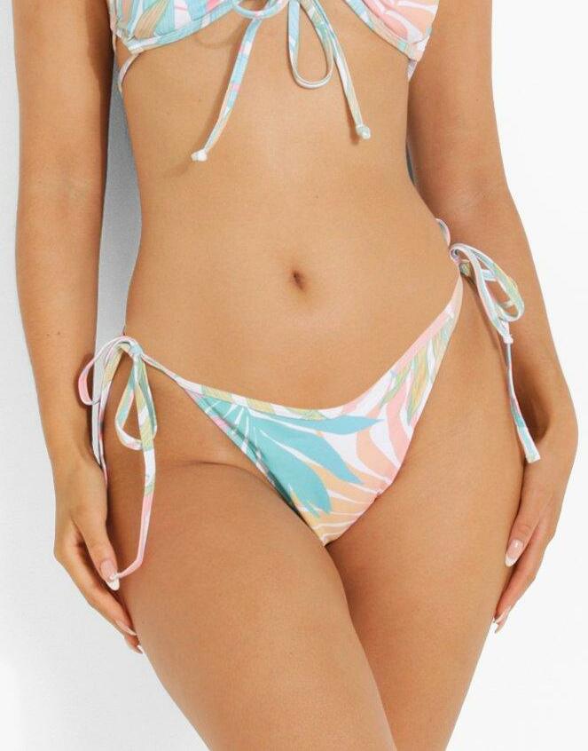 dół od bikini print wiązanie