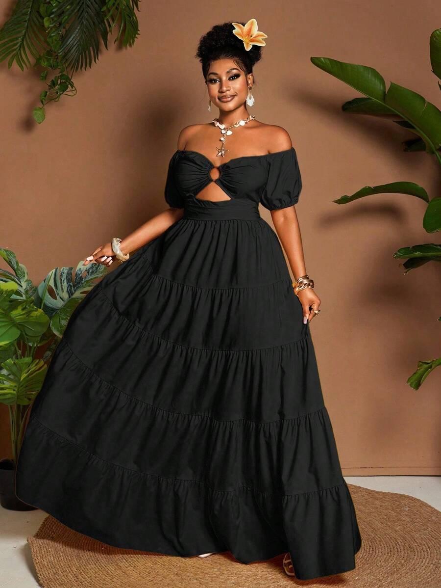 CZARNA MAXI SUKIENKA