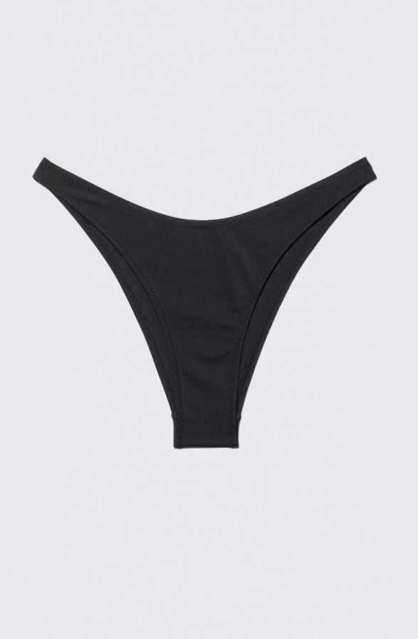 czarny gładki dół od bikini brazyliany