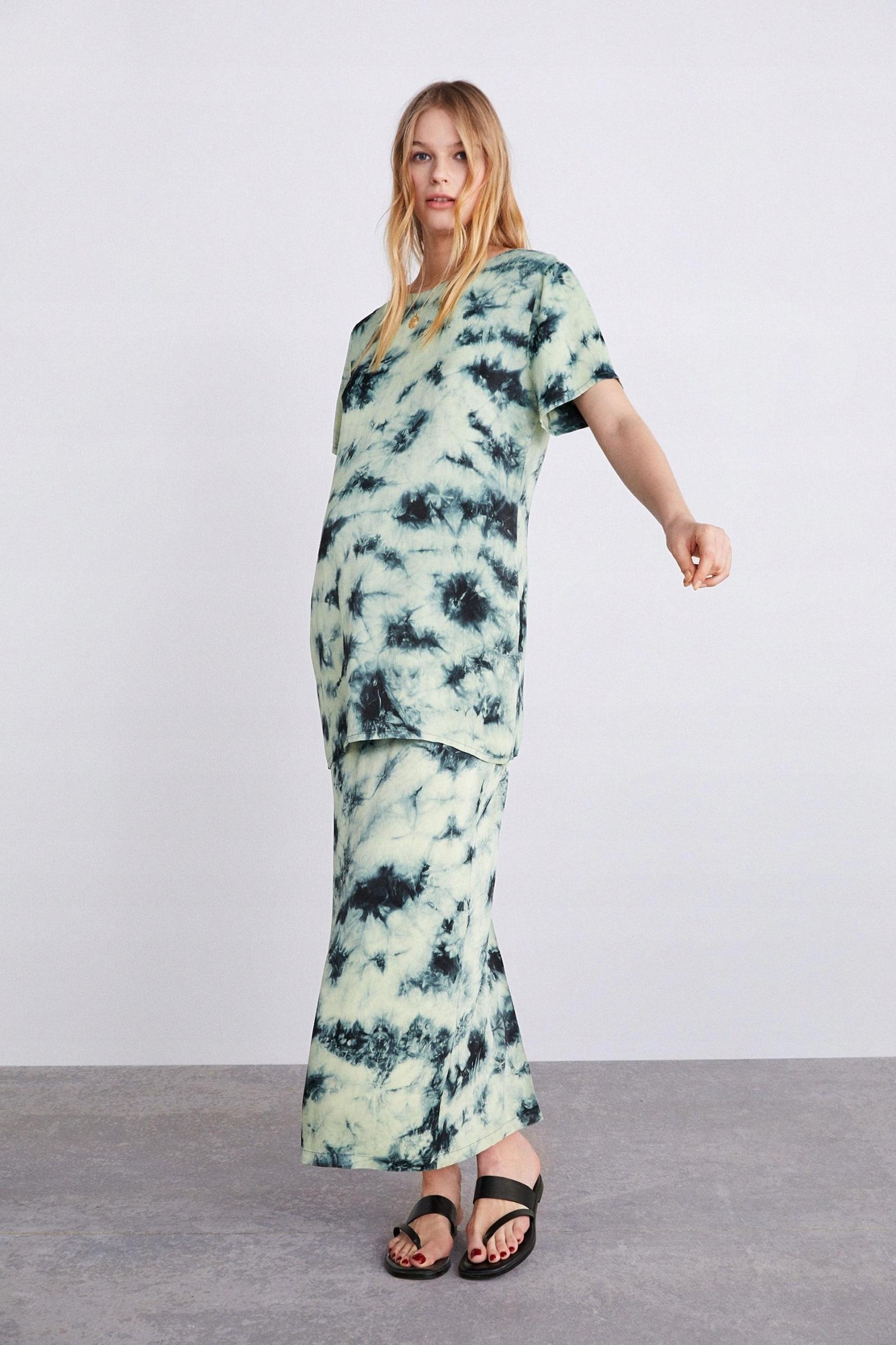 maxi spódnica wzór tie dye