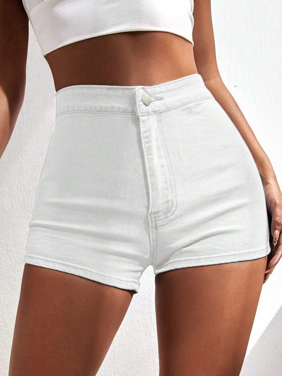 BIAŁE SPODENKI JEANS