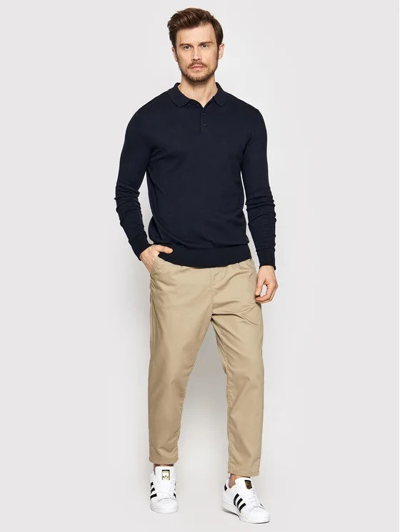 GRANATOWY SWETER POLO