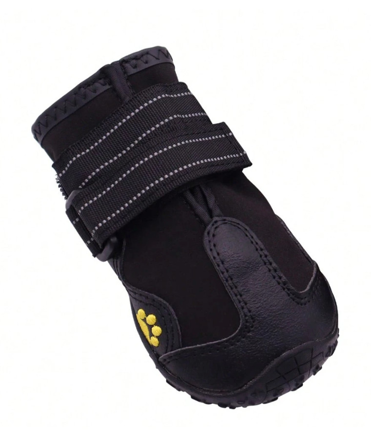 czarne buty dla psa 4-pack