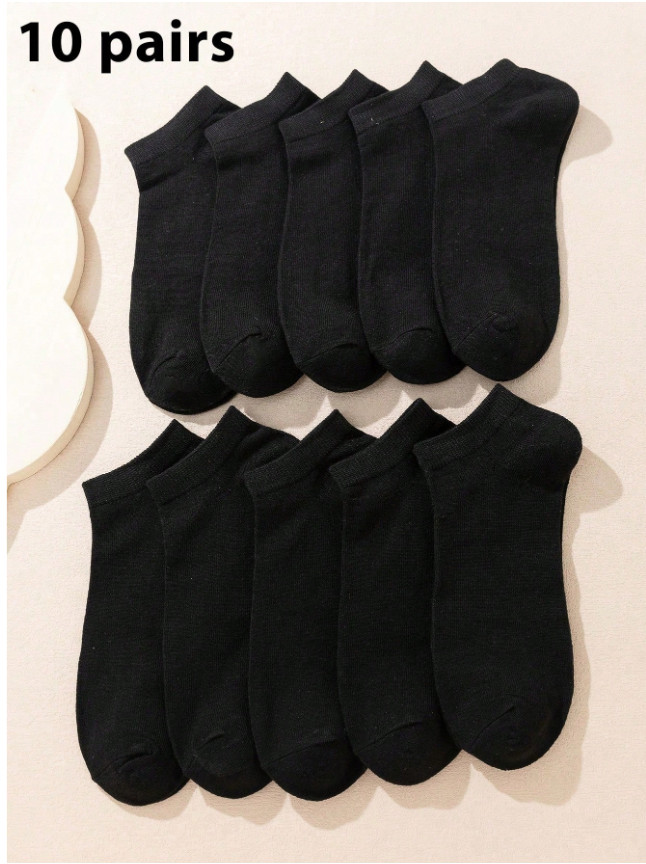 klasyczne czarne skarpetki stopki 10-pack