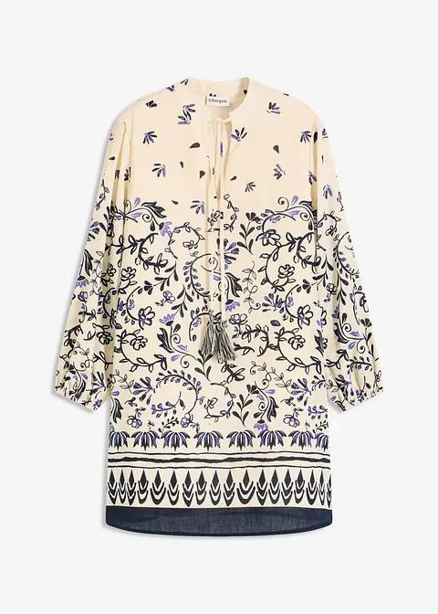 SUKIENKA BOHO ORIENTALNY WZÓR DŁUGI RĘKAW
