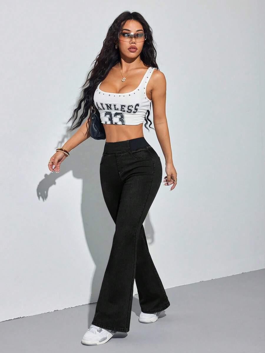 czarne spodnie jeans 
