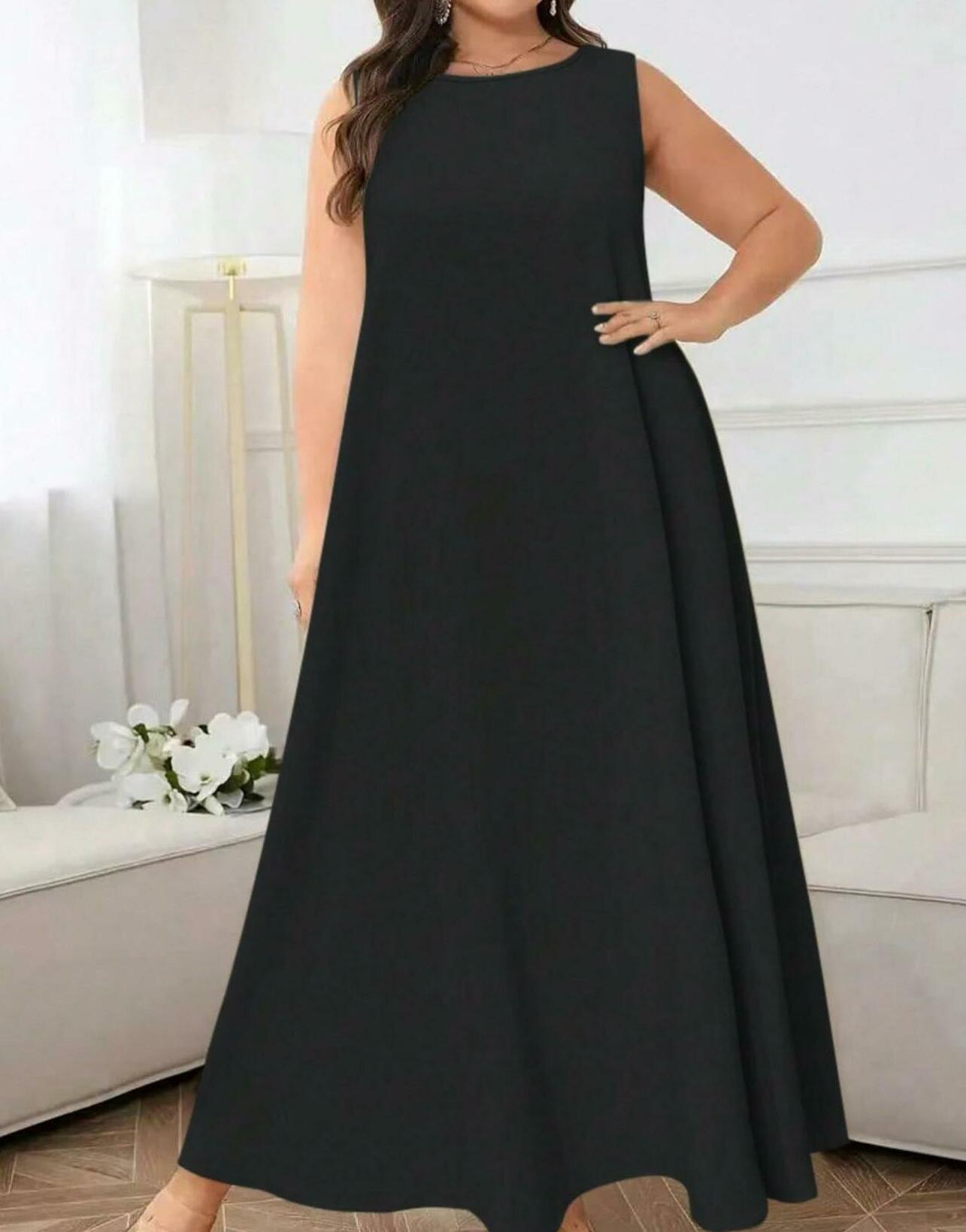 CZARNA MAXI SUKIENKA