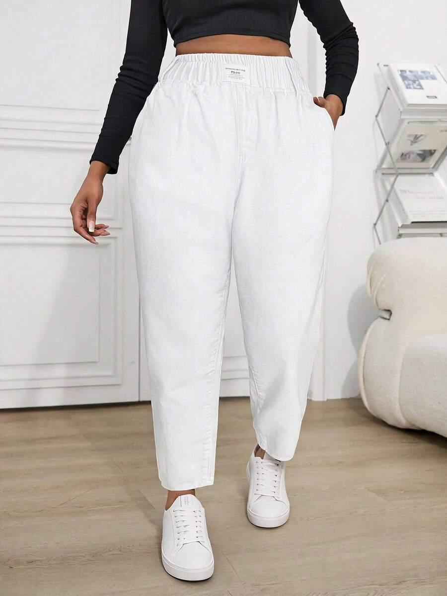 BIAŁE SPODNIE JEANS
