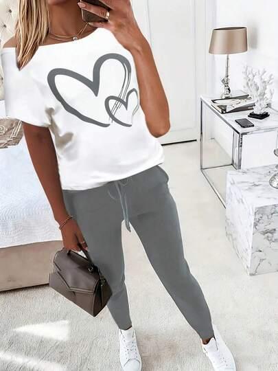 KOMPLET T-SHIRT SPODNIE 