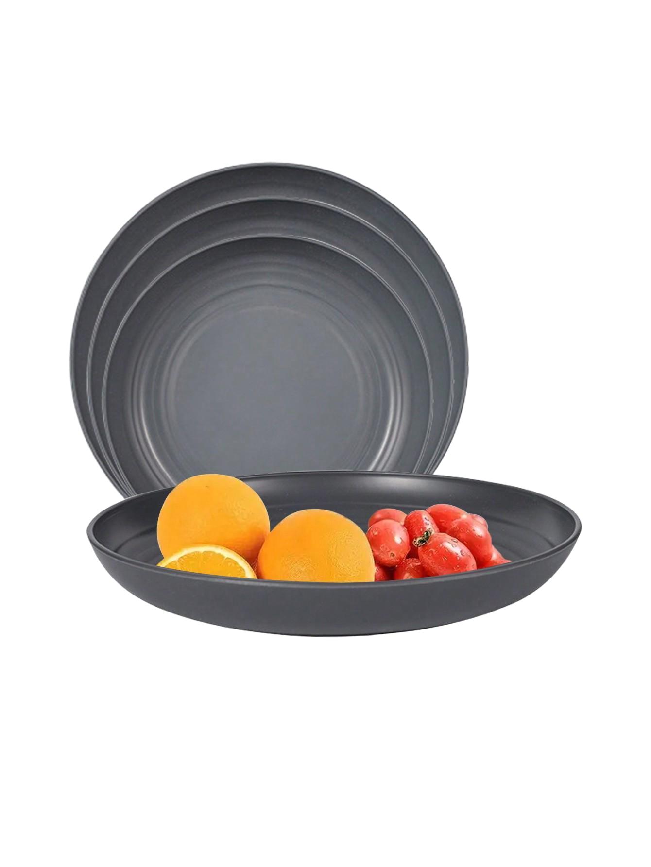 szary talerz 2-pack