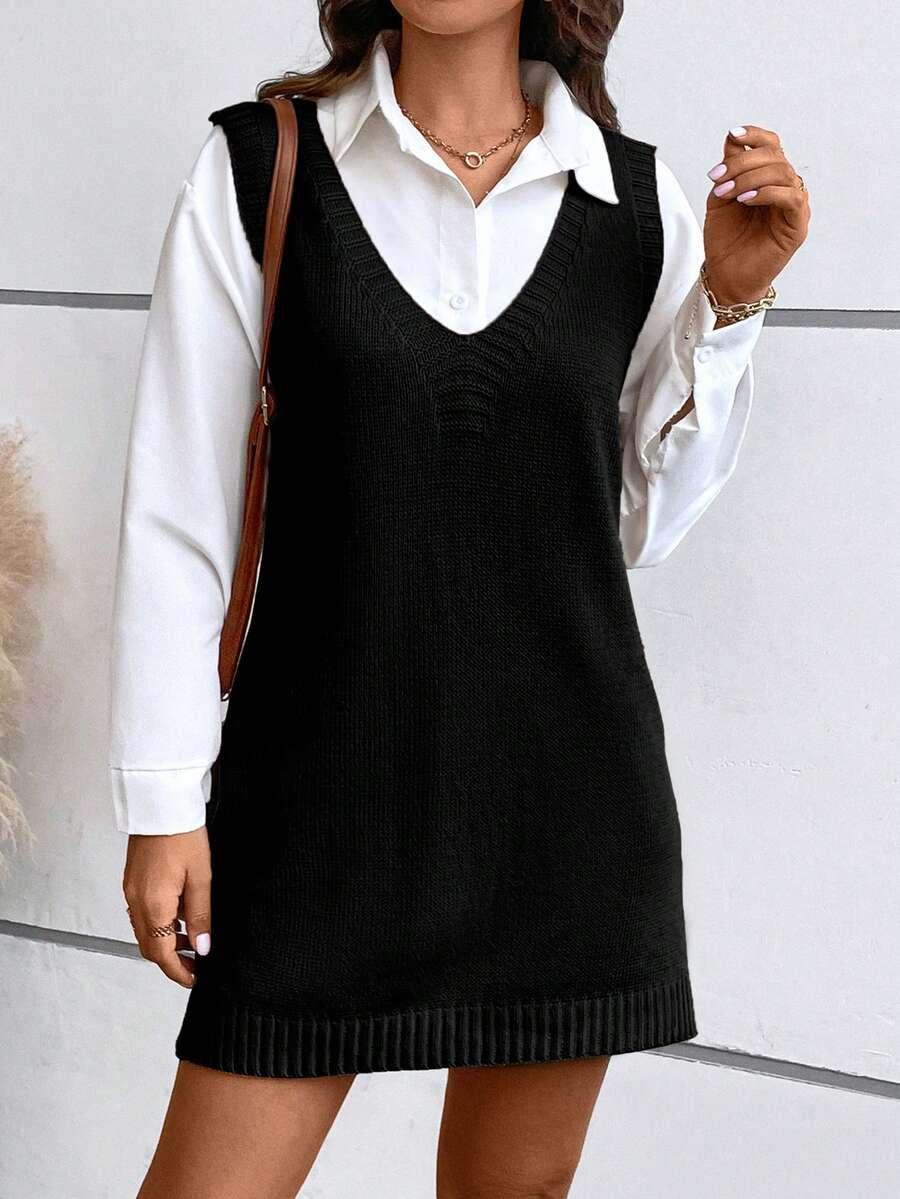 CZARNA MINI SUKIENKA