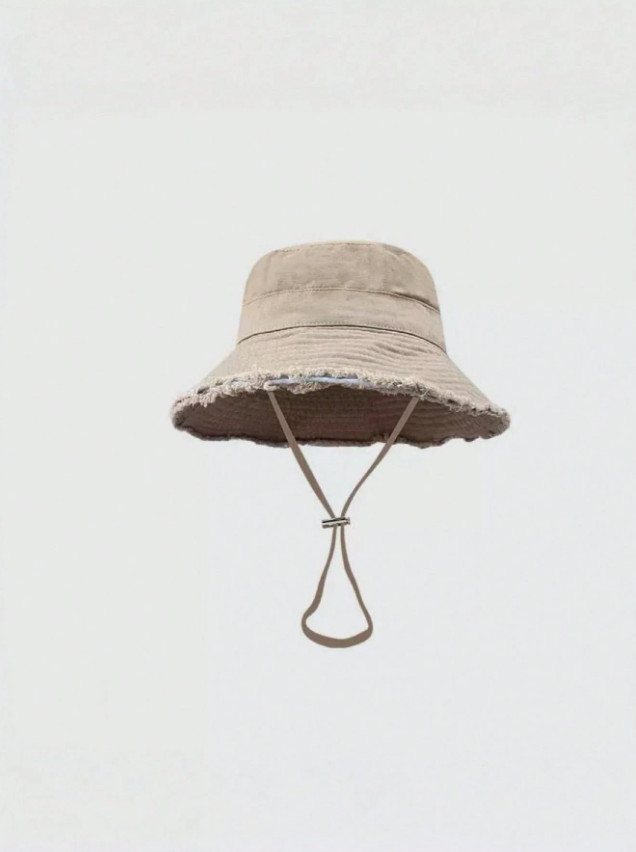 beżowy kapelusz bucket