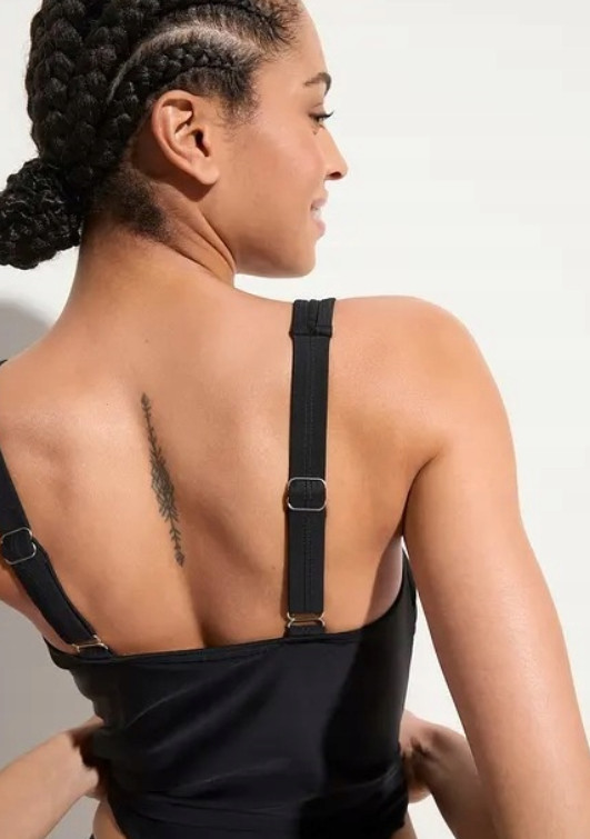 czarna góra od bikini TANKINI siateczka 