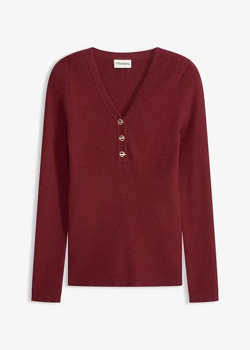 SWETER DAMSKI PLUS SIZE Z DEKOLTEM V 