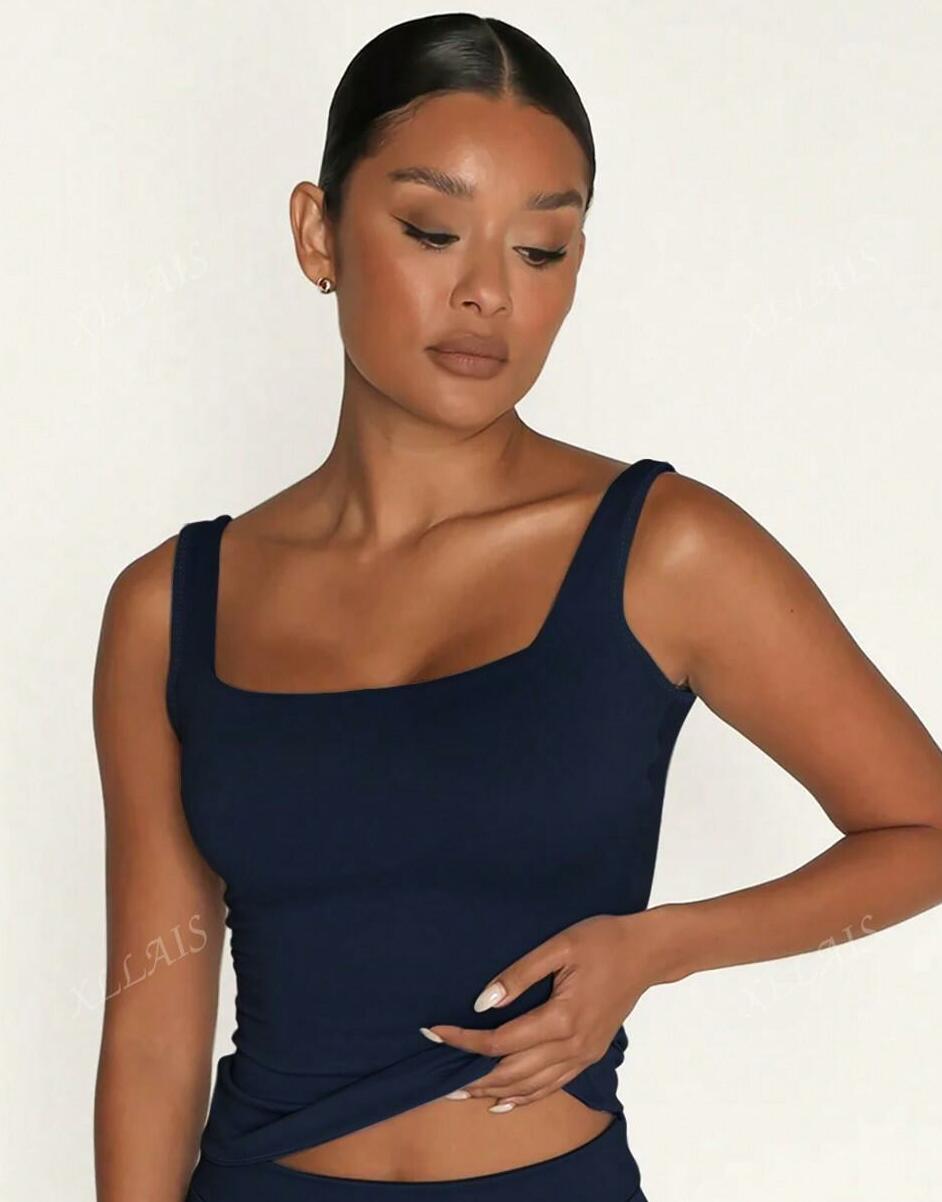 GRANATOWY TOP BASIC
