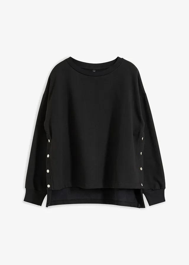 BLUZA CZARNA Z GUZIKAMI