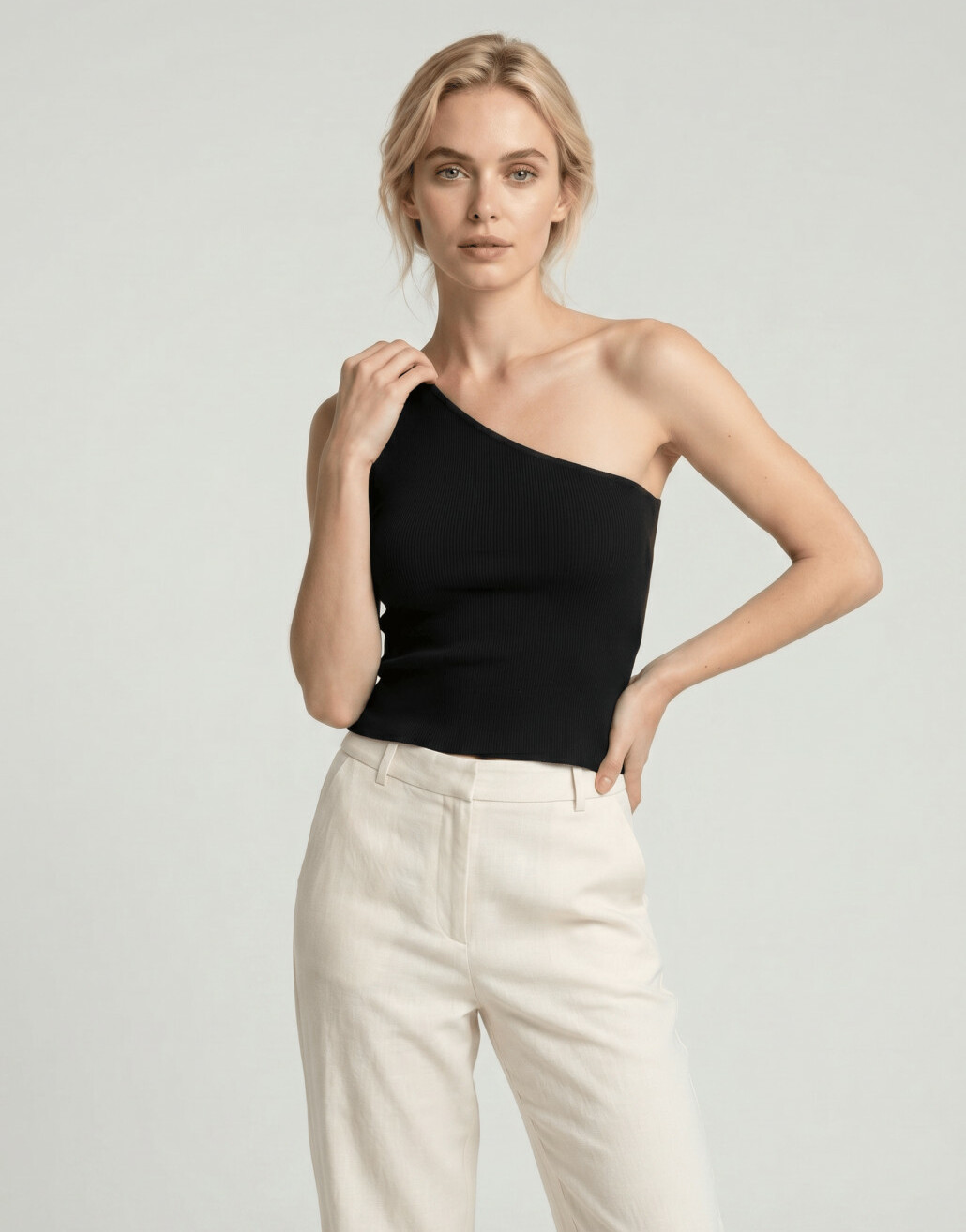 CZARNY ASYMETRYCZNY TOP