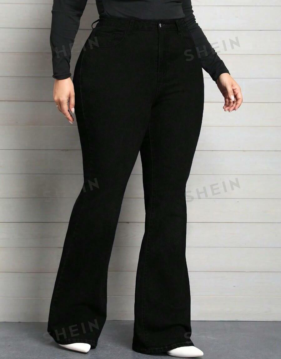 CZARNE SPODNIE JEANS