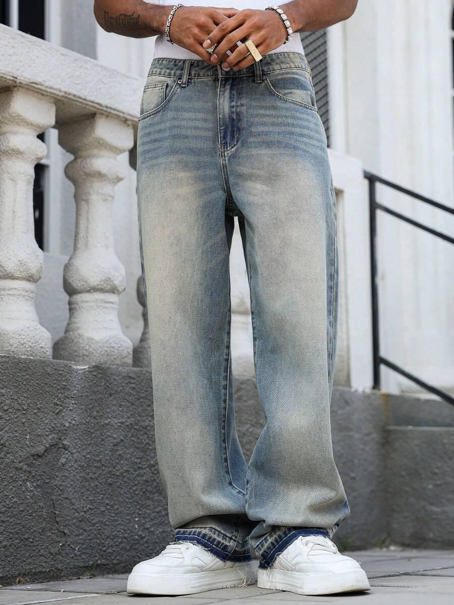 NIEBIESKIE SPODNIE JEANS