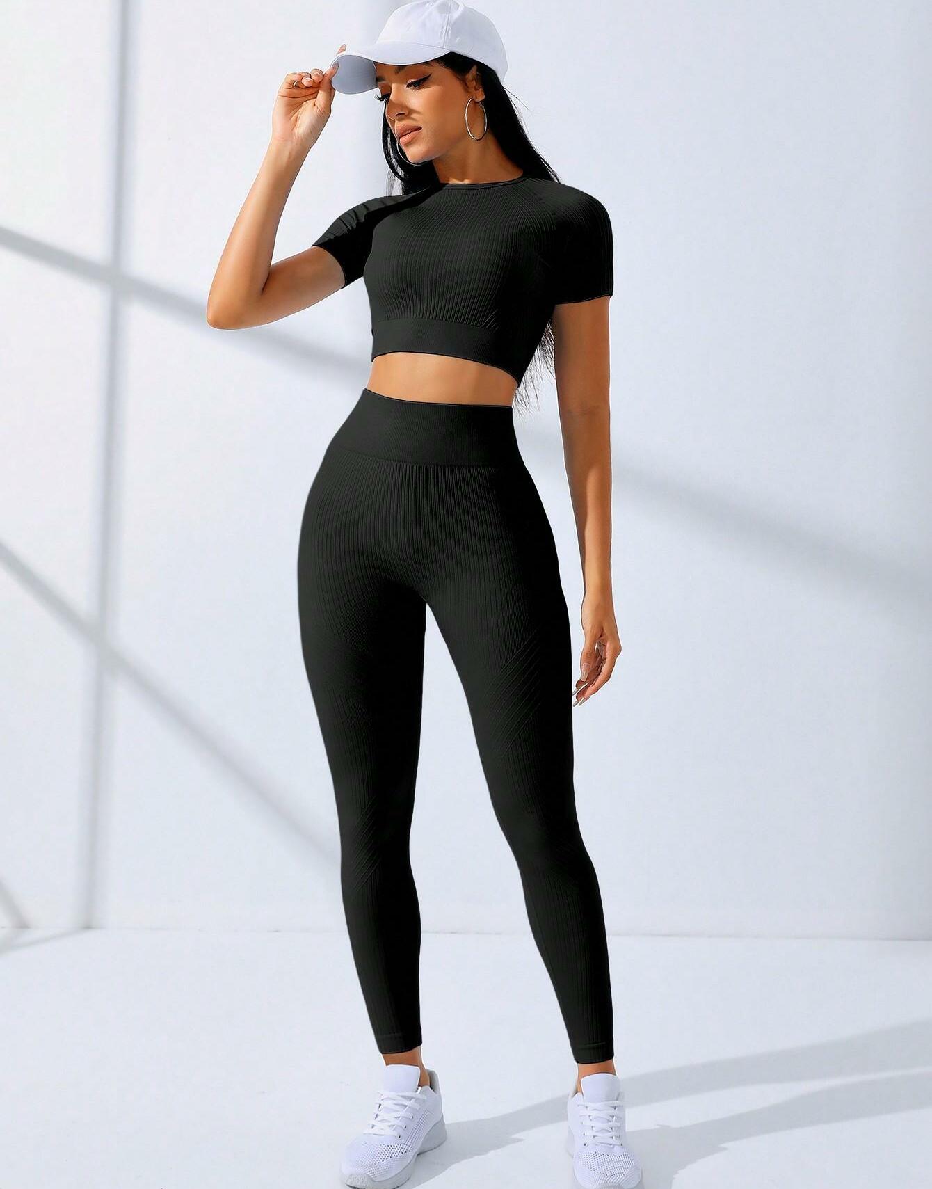 TOP LEGGINSY SPORTOWY KOMPLET